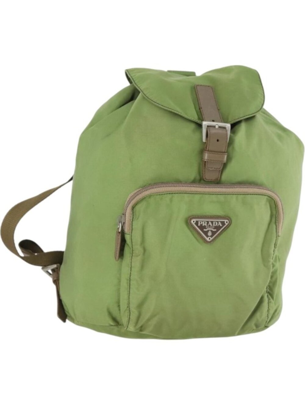 PRADA Backpack Nylon Green Silver